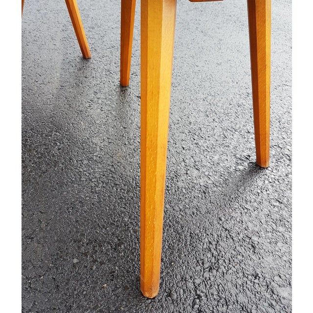Wood Set of Brutalist Side Chairs, 1970s For Sale - Image 7 of 8