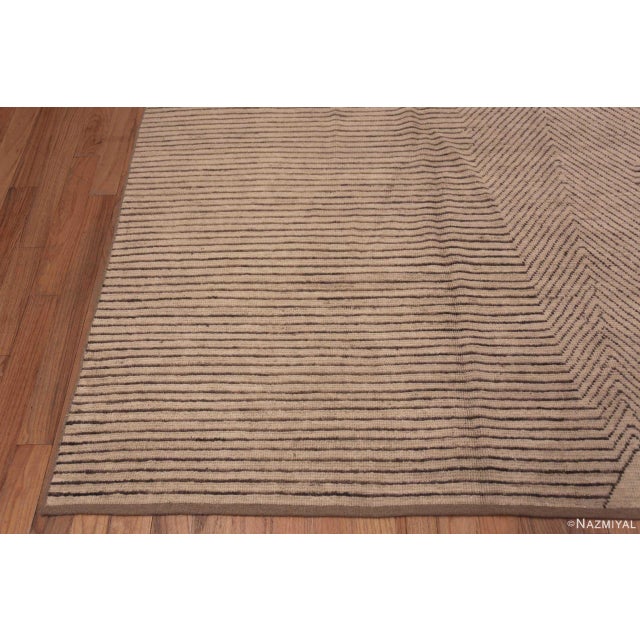 2020s Modern Decorative Cream Color Artistic Room Size Contemporary Area Rug For Sale - Image 5 of 6