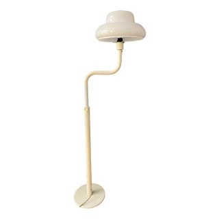 Mid-Century Modern Mushroom Floor Lamp with White Acrylic Glass Shade For Sale