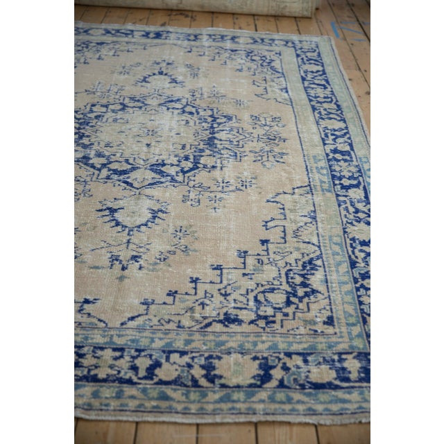 Vintage Distressed Oushak Carpet - 6'7" x 9'5" For Sale - Image 9 of 11