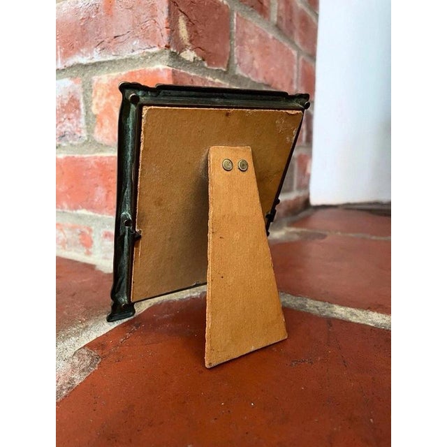 Early 20th Century Antique Art Nouveau Brass Freestanding Dressing Table Mirror, 1900 For Sale - Image 5 of 6