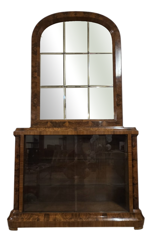Art Deco Display Cabinet in Walnut Burl, 1930s