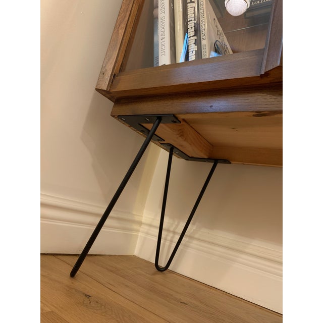 1940s Mid-Century Danish Modern Lighted Glass Door Walnut Cabinet/Credenza For Sale - Image 14 of 14