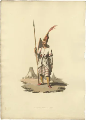 Officer of Spahis, 1818, Paper