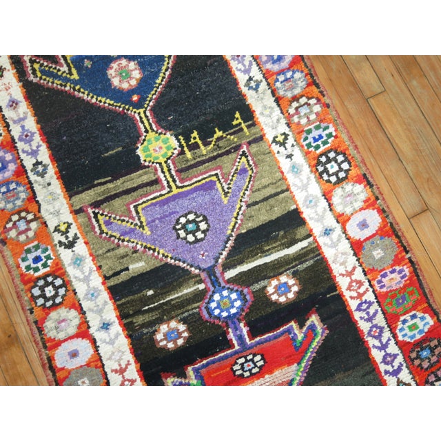 Textile Mid 20th Century Funk Turkish Anatolian Runner, 2'10'' X 12'9'' For Sale - Image 7 of 9
