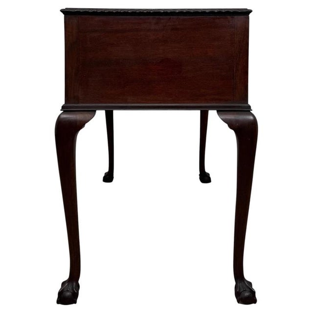 Antique English Edwardian Mahogany Writing Table For Sale - Image 10 of 12