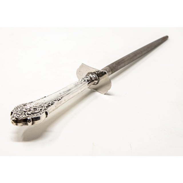Mid 20th Century Sterling Silver Knife Sharpener For Sale - Image 4 of 11