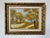 Charming vintage Impressionist landscape oil painting on Masonite board, depicting a peaceful winding path surrounded by...