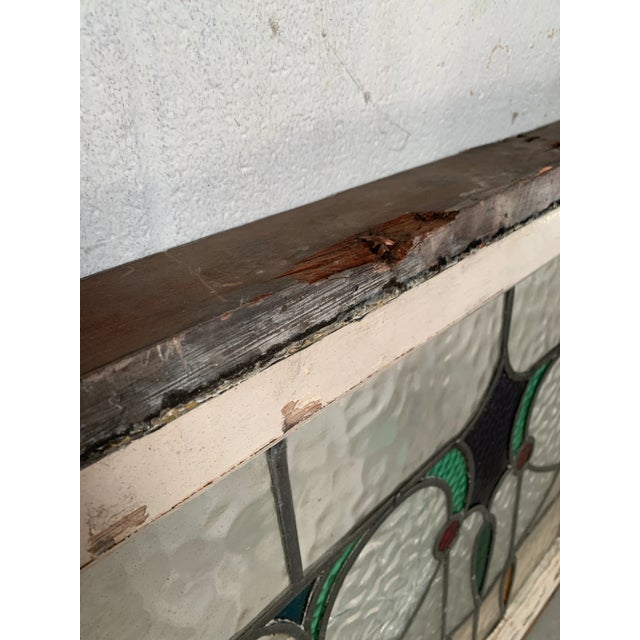 Vintage Mid 20th Century Stained Glass Window For Sale - Image 12 of 12