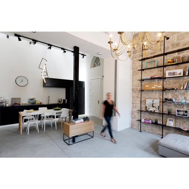 Contemporary Pendant Light in Satin Brass by Naama Hofman For Sale - Image 3 of 4