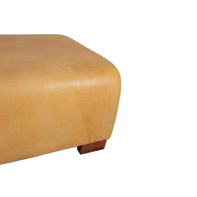 Cognac Leather Ottoman from Machalke For Sale - Image 4 of 9