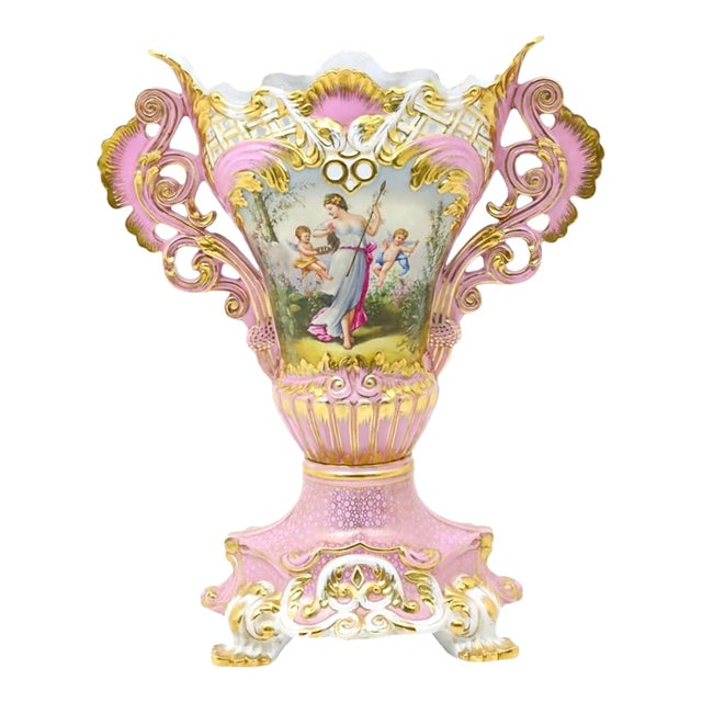 Large & Impressive 19th Century French Sèvres Porcelain Centerpiece Vase For Sale