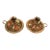 Vintage Enameled Brass Candlestick Holders For Sale