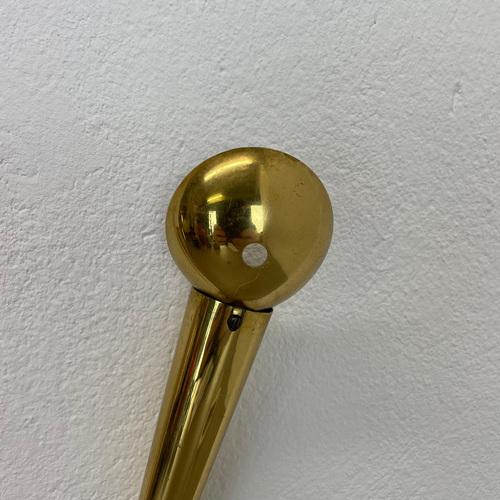 Brass Theatre Wall Sconce Light bin the style of Stilnovo and Gio Ponti, Italy, 1950s For Sale - Image 6 of 18