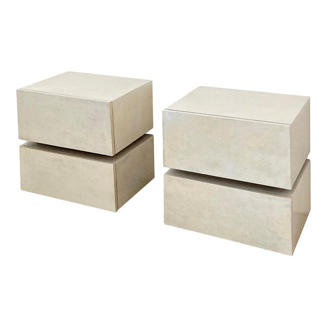 Parchment Bedside Tables, 1980s, Set of 2 For Sale - Image 12 of 16