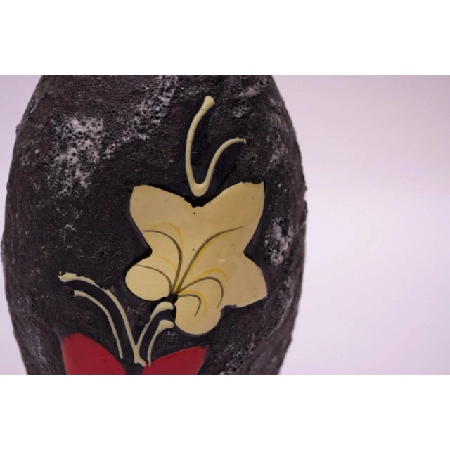 Mid-Century Italian Modern San Marino Fat Lava Ceramic and Enamel Vase For Sale - Image 10 of 13