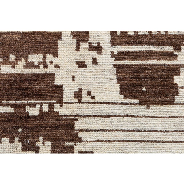 Contemporary Anatolia Wool Rug with Pixelated Traditional Motif by Doris Leslie Blau. Size: 13'5" x 25'0" (408 x 762 cm)...