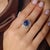 1950s 1950s Mid-Century Gia 7.41 Carat Burma No Heat Sapphire Diamond Platinum Cluster Ring, Size 6.75 For Sale - Image 5 of 7