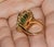 Late 20th Century Gia Certified 11.39Ct Zambian Emerald, Ruby & Diamond 18k Gold Cocktail Ring, Size 6 For Sale - Image 12 of 13
