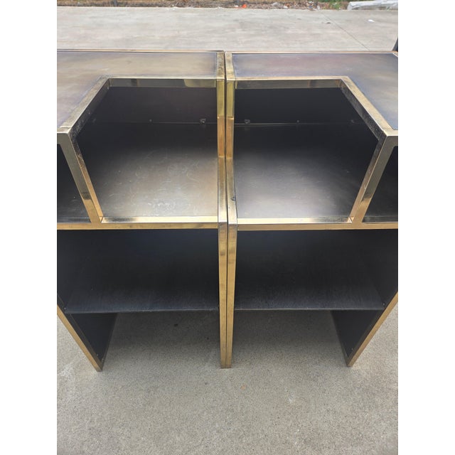 Vintage Brass Modular Bar with Bar Stools from Maison Jansen, 1970, Set ...