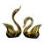 Monumental 15-Inch Hollywood Regency Brass Swans – Pair For Sale