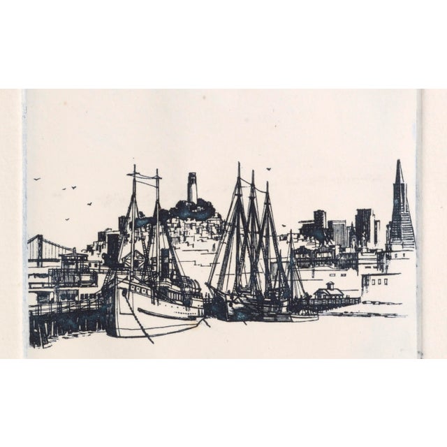 Fishing Boats in the Wharf - San Francisco Bay Area Maritime Landscape For Sale - Image 4 of 6