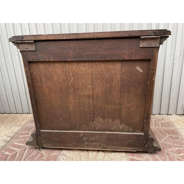 Brown Antique Oak Safe For Sale - Image 8 of 10