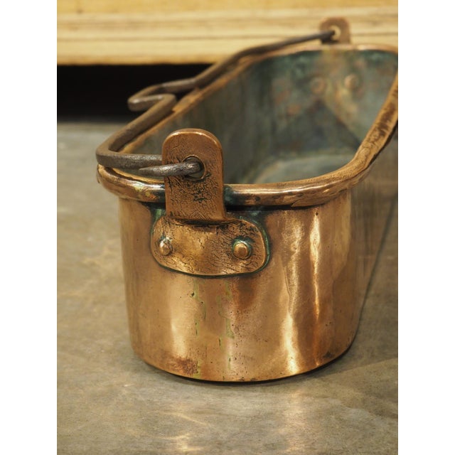 Antique French Copper Poissonnière Fish Poacher, 19th Century For Sale - Image 4 of 16