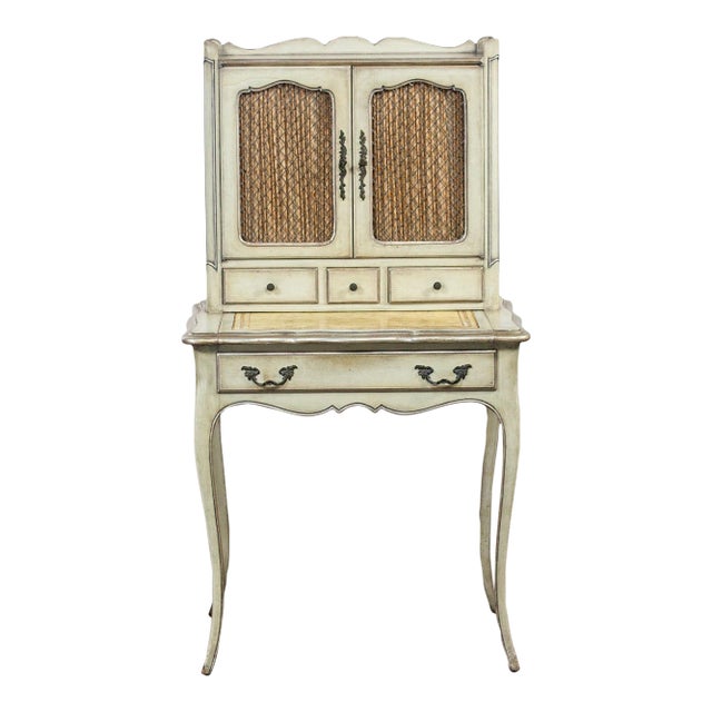 Mid-20th Century French Provincial Vanity Secretary or Ladies Desk W/Distressed Antiqued Finish For Sale