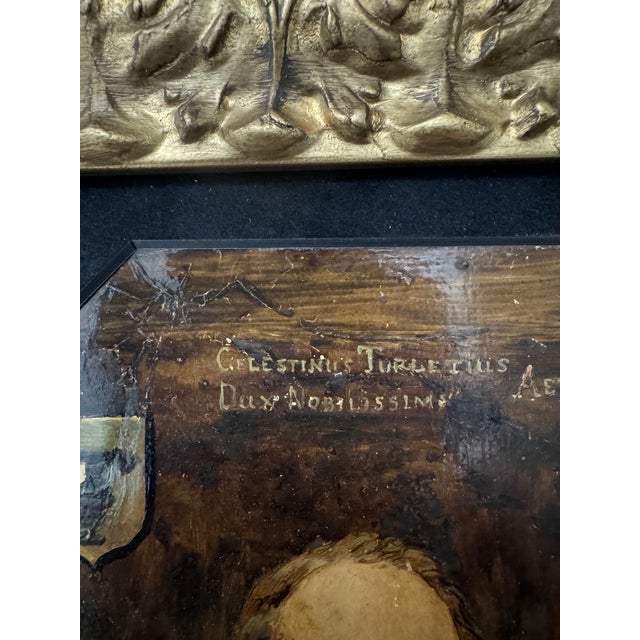 Portrait of "Celestinus Fredericus, Dux Nobilissimus" Oil on Copper For Sale - Image 4 of 6