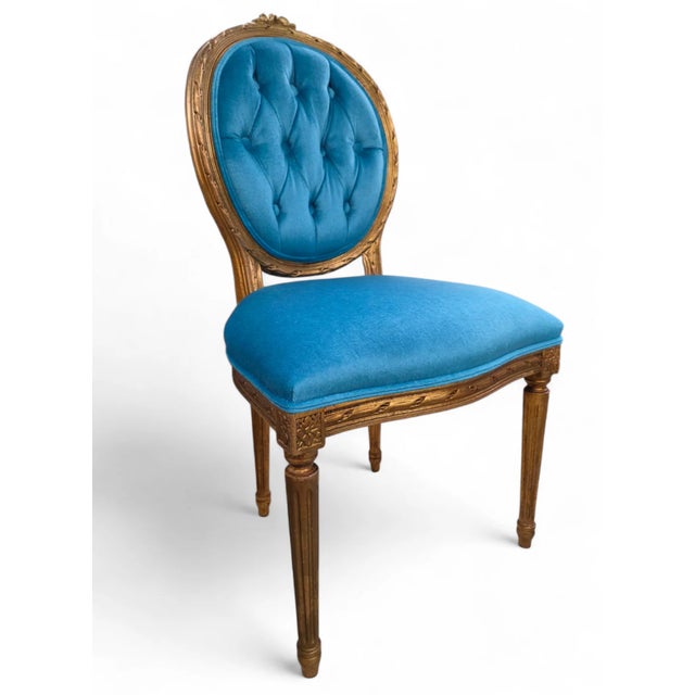 Antique French Carved Chairs Newly Reupholstered - Set of 4 For Sale - Image 4 of 10