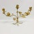 Metal Gilt Decorated Birds and Leaves Three Arm Candleholder For Sale - Image 7 of 7