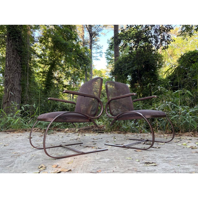 1960s Mid Century Cantilever Rockers, a Pair- Restored For Sale - Image 5 of 9