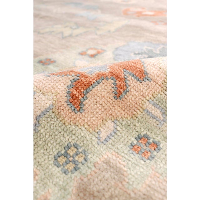 Pasargad Home Oushak Beige Wool Area Rug- 7'10'' X 9'10'' For Sale - Image 4 of 6