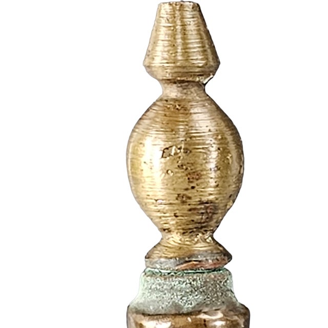 19th Century Middle Eastern Arabic Dallah Coffee Pot in Chased Brass, 11" For Sale - Image 11 of 15