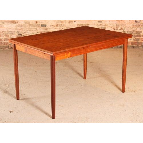 Mid-Century Modern Danish Extending Teak Dining Table, 1970 For Sale - Image 3 of 12