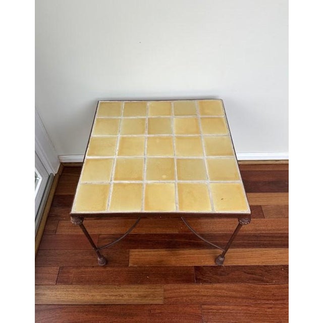 American Vintage Tile Top Side Table For Sale - Image 3 of 8