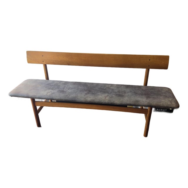 Original 1950s Borge Morgensen Oiled Oak Bench #171 Danish Design Mid -Century For Sale