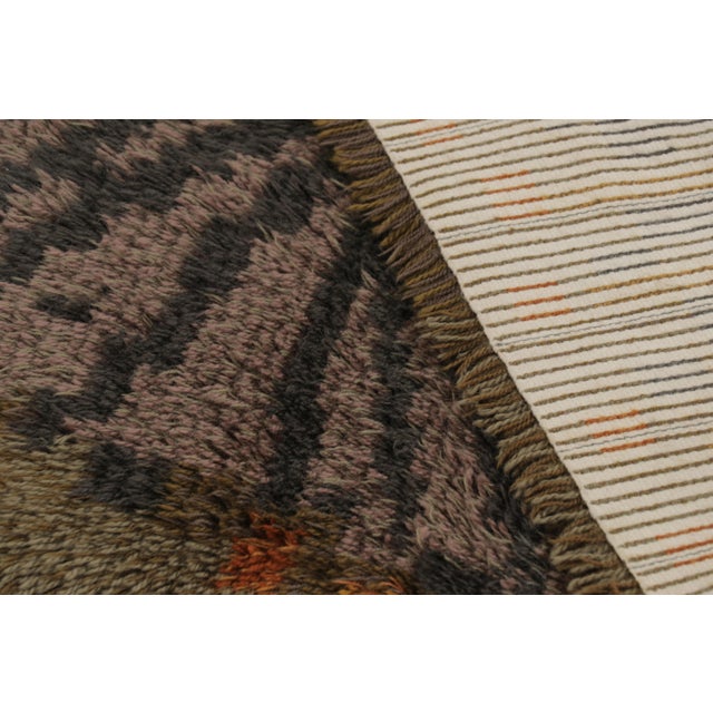 Vintage Swedish Rya Rug, Retro Scandinavian Bursting Design - Rug & Kilim For Sale In New York - Image 6 of 6