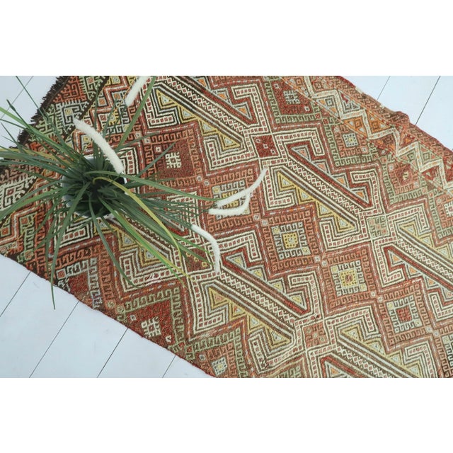 Textile Antique Turkish Afion Kilim Runner For Sale - Image 7 of 13