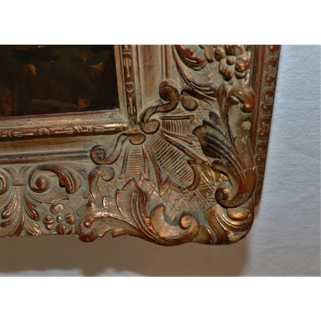 Brick Red Oil on Canvas Italian Street Market Scene by Giuseppe Pitto (Italian 1857-1928) For Sale - Image 8 of 13