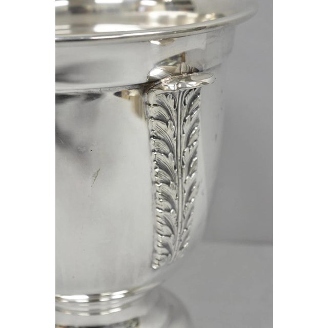 Vintage Sheffield English Regency Silver Plated Champagne Chiller Ice Bucket For Sale - Image 10 of 17