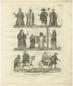 Traditional Egyptian Costumes, 1776, Paper