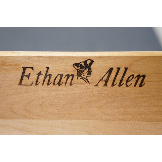 Wood Ethan Allen Heirloom Nutmeg Maple 17" Open Cabinet Nightstand 10-5046p For Sale - Image 7 of 11