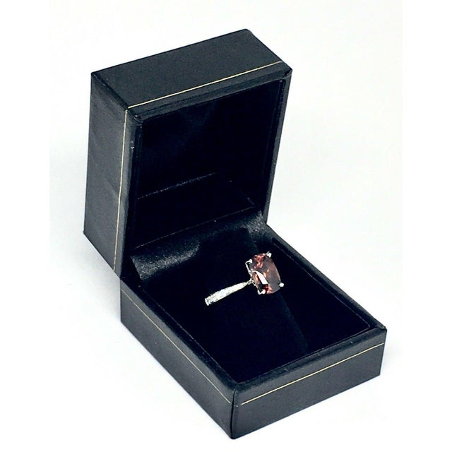 Diamond Tourmaline Rubellite Ring 6.75 18k Gold 4.01 Tcw Women Certified For Sale - Image 15 of 15