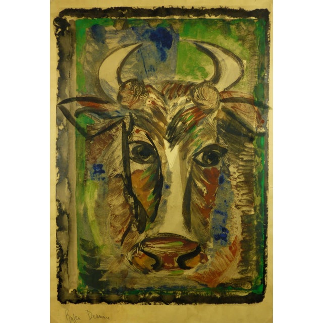 Roger Desmare, Portrait of a Steer For Sale