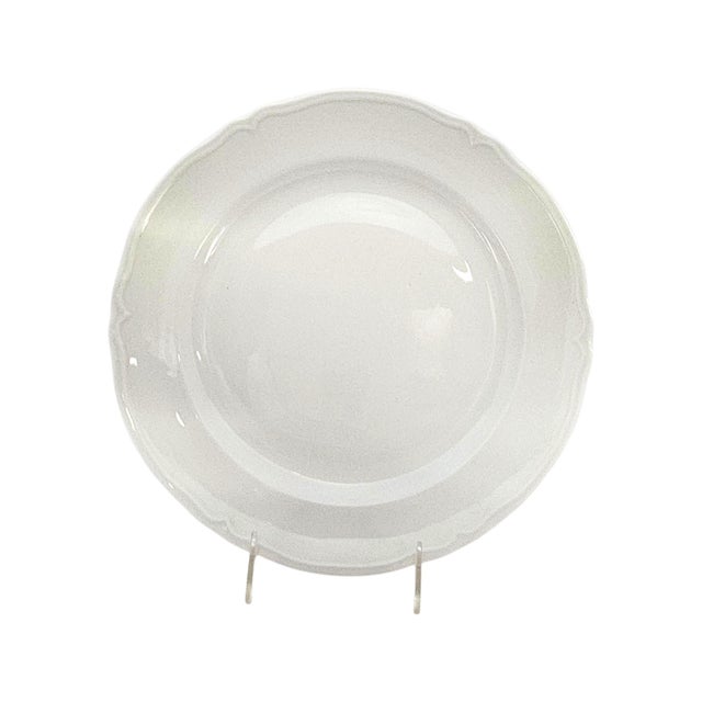 Limoges, France Vintage French Limoges White Porcelain Louis XV Scalloped Plates, Set of 2 For Sale - Image 4 of 9