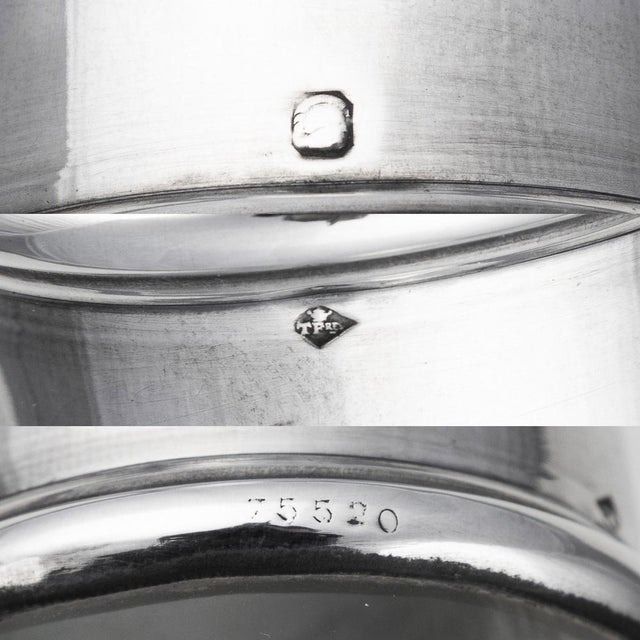 20th Century Art Deco French Silver & Baccarat Crystal Decanter, 1920s For Sale - Image 3 of 13