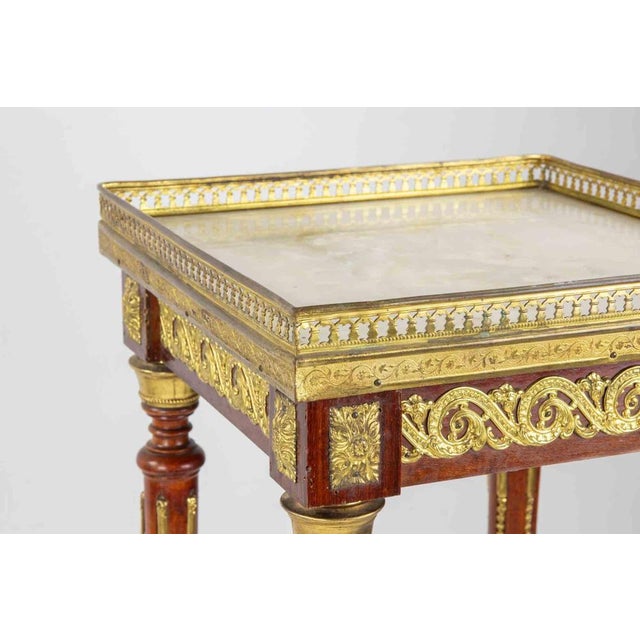 Italian Empire Style Altana Side Table in Wood and Metal, 19th Century For Sale - Image 6 of 8