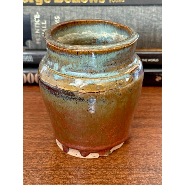 American Glazed Pottery Planter Pot or Pencil Cup For Sale - Image 3 of 7